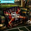 1PC Custom Name Blanket San Francisco Football Flannel Blankets Patterns Throw Blanket All-Season Soft Gift for Couch, Bed, Camping, Birthday Gifts