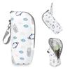 Baby Bottle Bag Adorable Zipper Closure Oxford Cloth Portable Car Stroller Breast Milk Insulated Bag Nursery Supplies