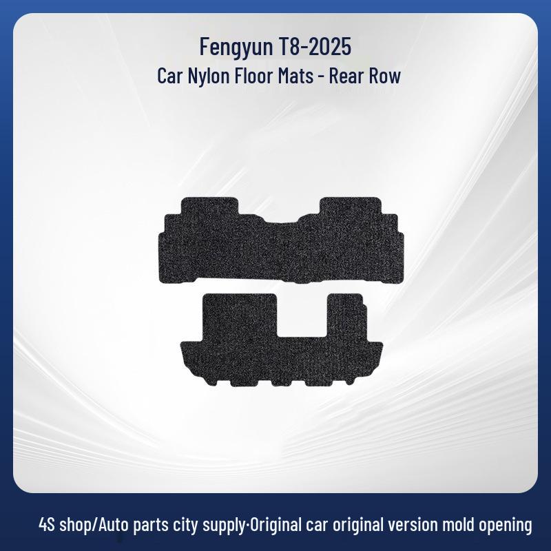 All-Weather Nylon Floor Mats for Fengyun T8-25, Durable Trunk Mat for Left/Right-Hand Drive, Rear Row Protection