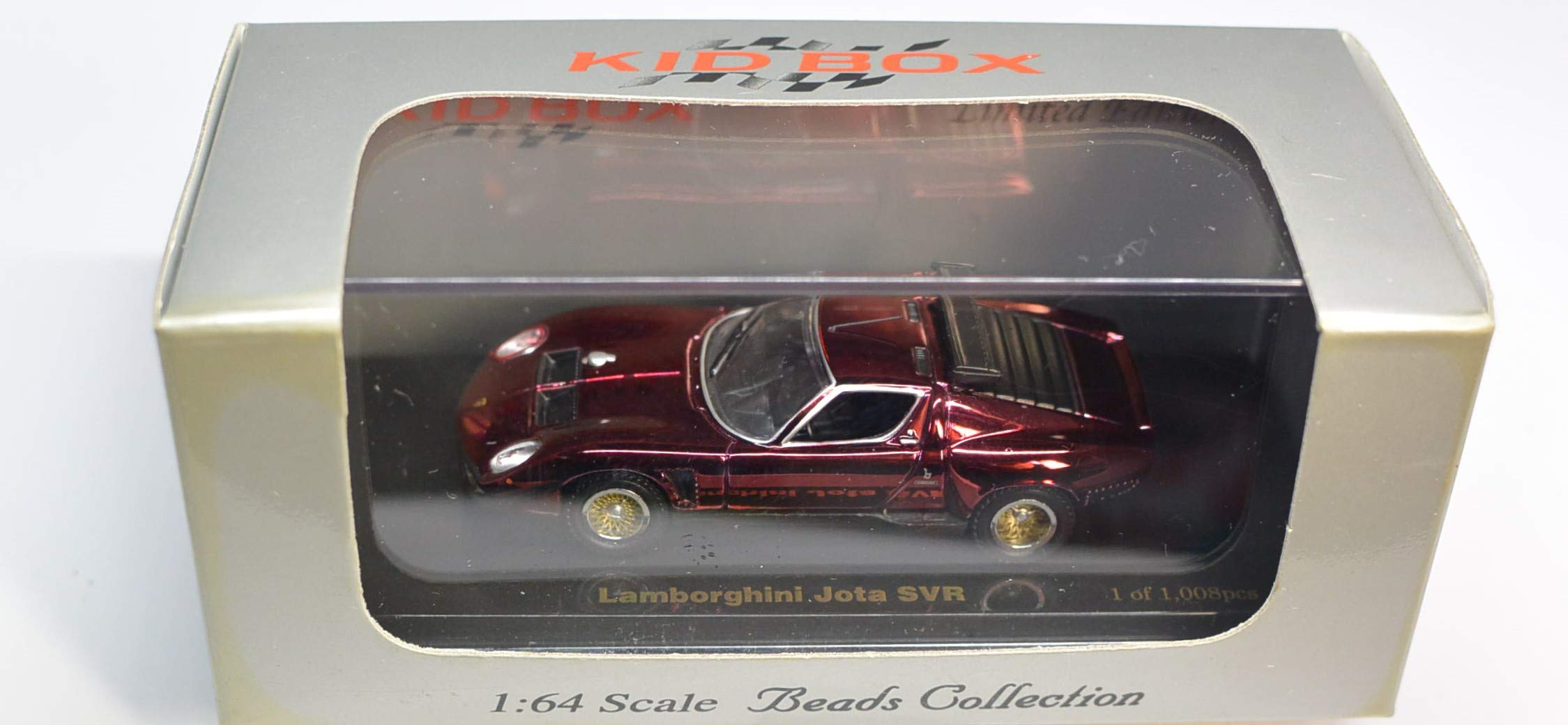 

Kyosho beadscollection KID BOX Lamborghini Jota SVR Червоний Хром Обмежена Серія 1008 одиниць