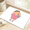 Crayon Shin-chan Kasukabe Defense Group Comic Panel Print Bath Mat, Non-Slip Water Absorbent Bathroom Rug, Funny Anime Friends D