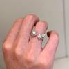 Niche Design Sense Zircon Sparrow Plume Pearl Ring Women'S Light Luxury Elegant Fashion Exquisite Personality Temperament Ring Ring