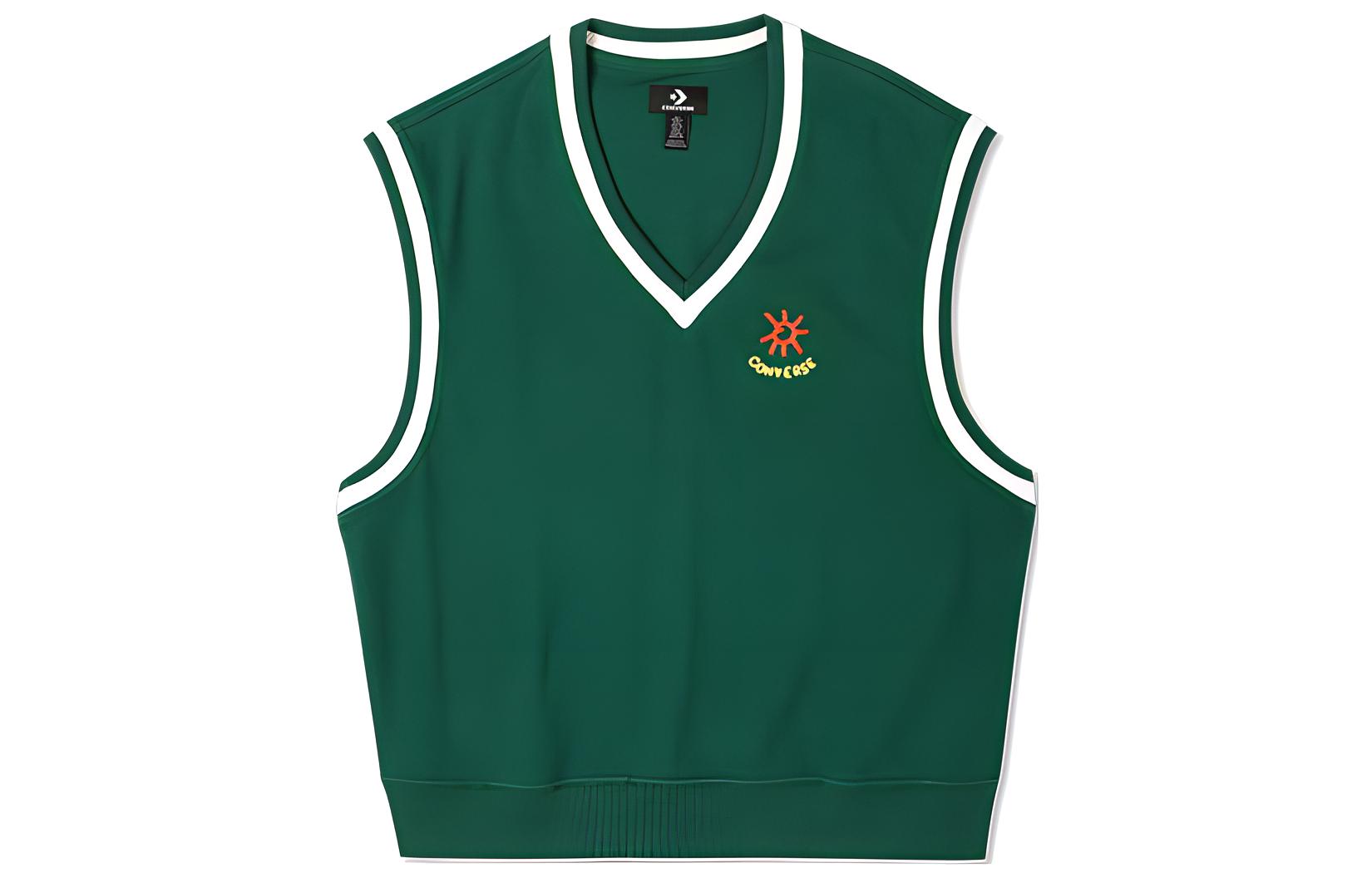 Converse Vests Women s Green V Neck Moderate Other 10024883-A02 S