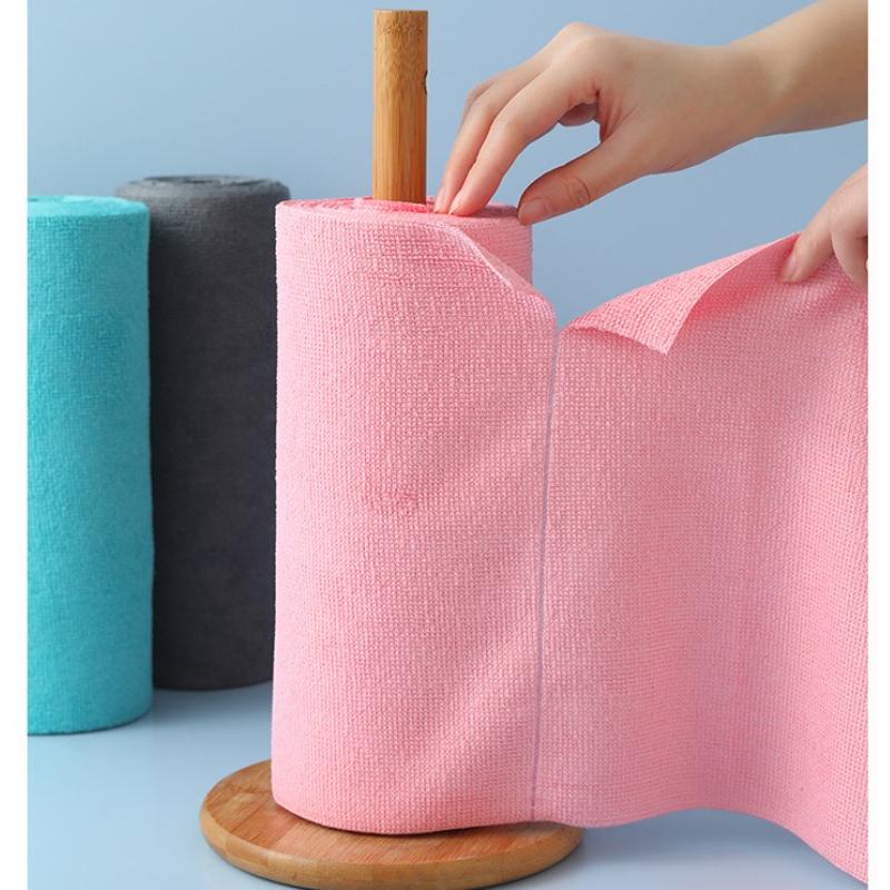1 Roll Reusable Microfiber Cleaning Towel Sheets per Household Kitchen Wipe Cloth for Dishes Dust Car Windows Cleaning Supplies