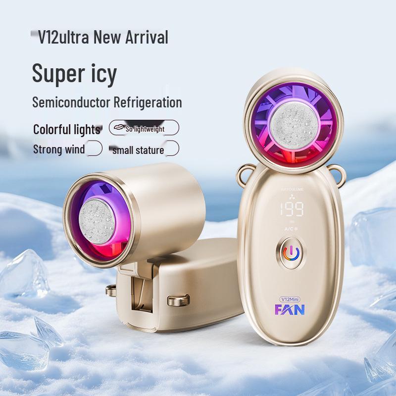 Turbo Handheld Mini Fan: High-Speed, USB Rechargeable, Long-Lasting Battery, Portable and Powerful for Outdoor Use