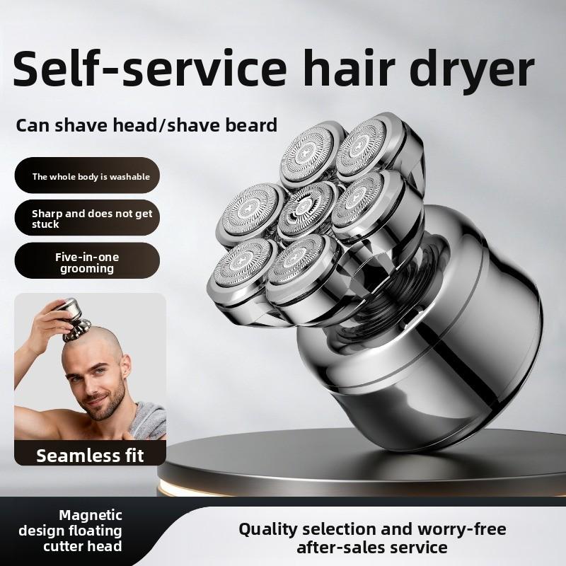 Magnetic Suction Electric Shaving Kit - Men's Beard Trimmer - Household Seven-blade Head Set - Shaving Knife Manufacturer