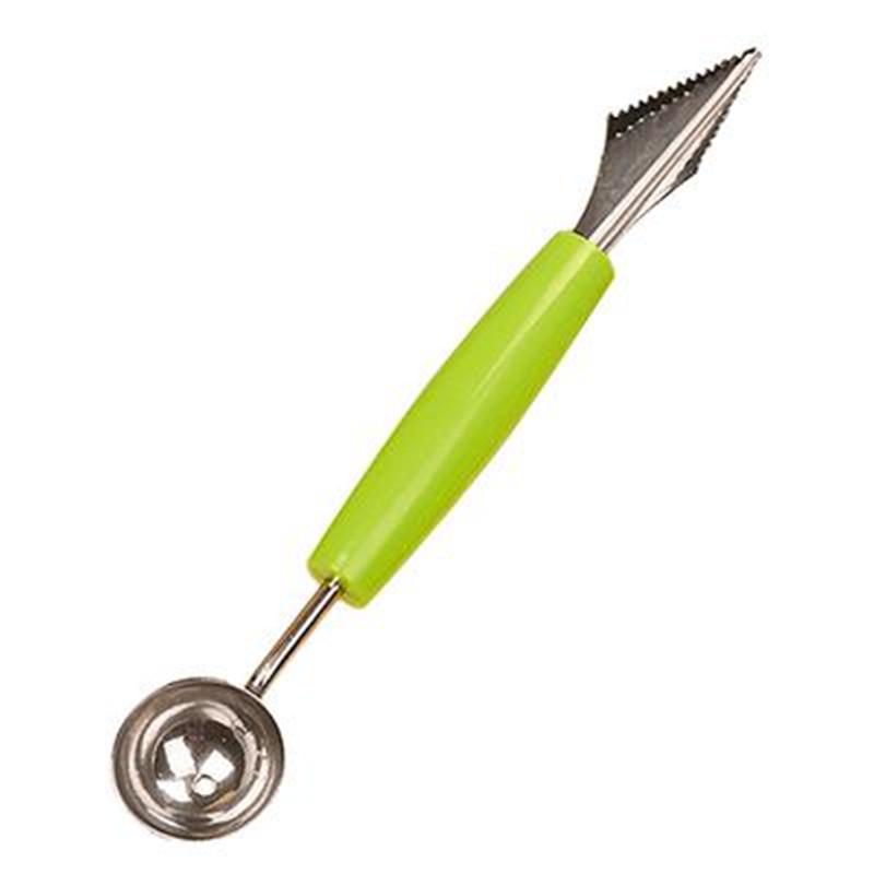 2in1 Dual Head Stainless Steel Fruit Ball Carving Knife Digging Spoon IceCream Platter Kitchen Tool
