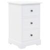 MDF and Pine Wood Bedside Table 35x32x59 Cm