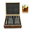 Father'S Day Gift For Men Whiskey Stones Set 8 Pcs Granite Ice Cubes+ 2 Pcs Cups For Whisky In Wooden Bottle Box Present For Dad