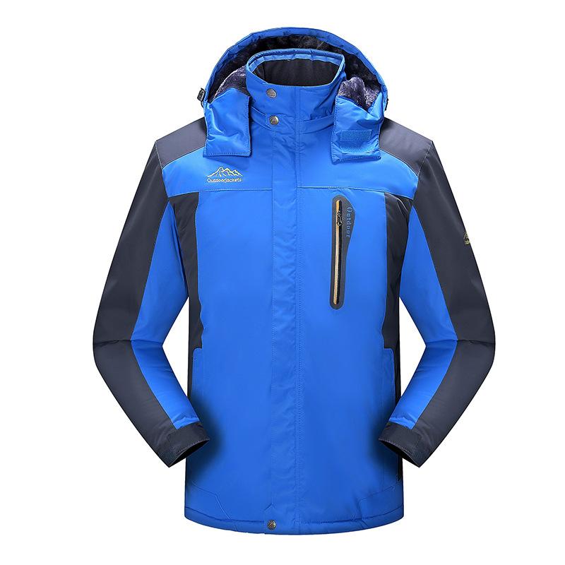 New Spring and Autumn Couples Jacket Men's Plus-velvet Jacket Windproof Single-layer Jacket Large Size