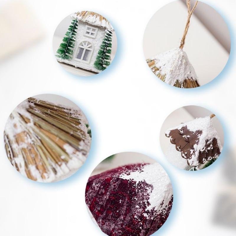 Pandantiv Casă de Zăpadă de Crăciun Căsuță din Lemn de Crăciun Plastic Creativ cu Lumini Ornament Hotel Nuntă Lumină de Noapte Decor