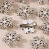 High-End Rhinestone Snowflake Hair Clip - Full Diamond Metal Duckbill for Frizzy Hair