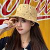 Durian Print Bucket Hat for Women Double-Sided Korean Style Spring Summer Sunshade Cute Sun Cap Foldable New