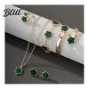 Sparkling Rhinestones Jewelry Set 5Pcs/Set Women Lucky Flower Decor Necklace