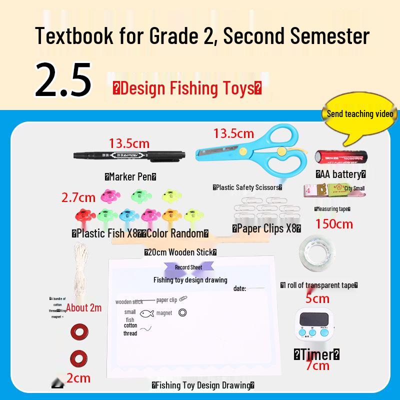 Second Grade Science Experiment Kit: Fishing Toy & Teaching Aids