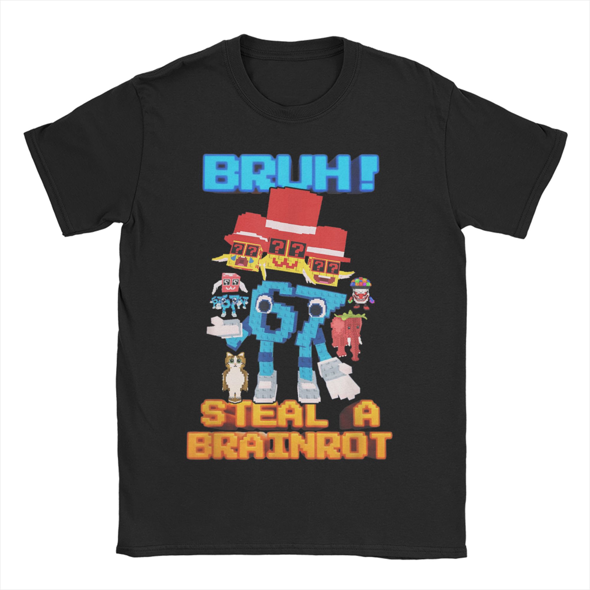 

Bruh Steal a brainrot 67 Six Seven T Shirts Brainrot Meme Casual Tee Shirt Round Collar TShirt Pure Cotton Graphic Clothing 4XL