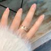 New Fashion 3 PCs Honeycomb Rings Set For Women Round Zircon Rose Gold Color Finger Ring Wedding Engagement Zircon