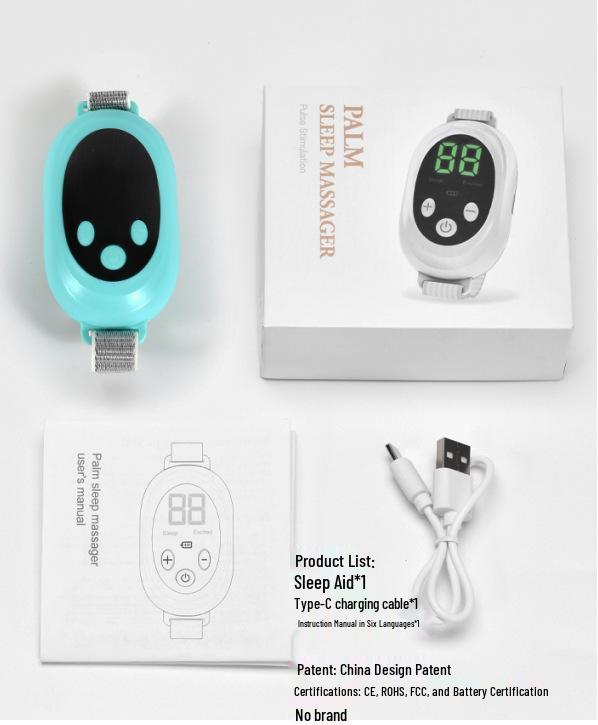 Portable Smart Pulse Massager with Hot Compress for Relaxation and Sleep