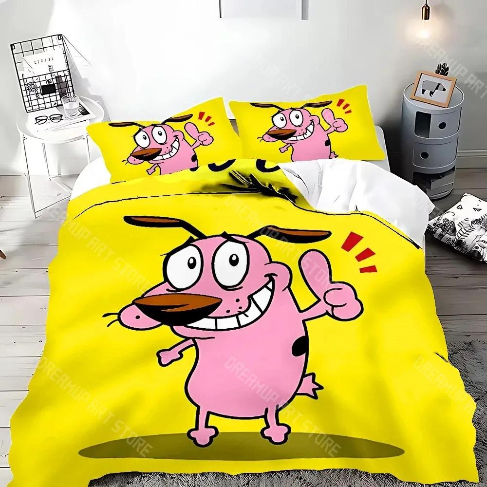 Cartoon C-Courage The Cowardly Dog Duvet Cover Exquisite Digital Print Bedding Set Comforter Bed Youth Home Decor Children