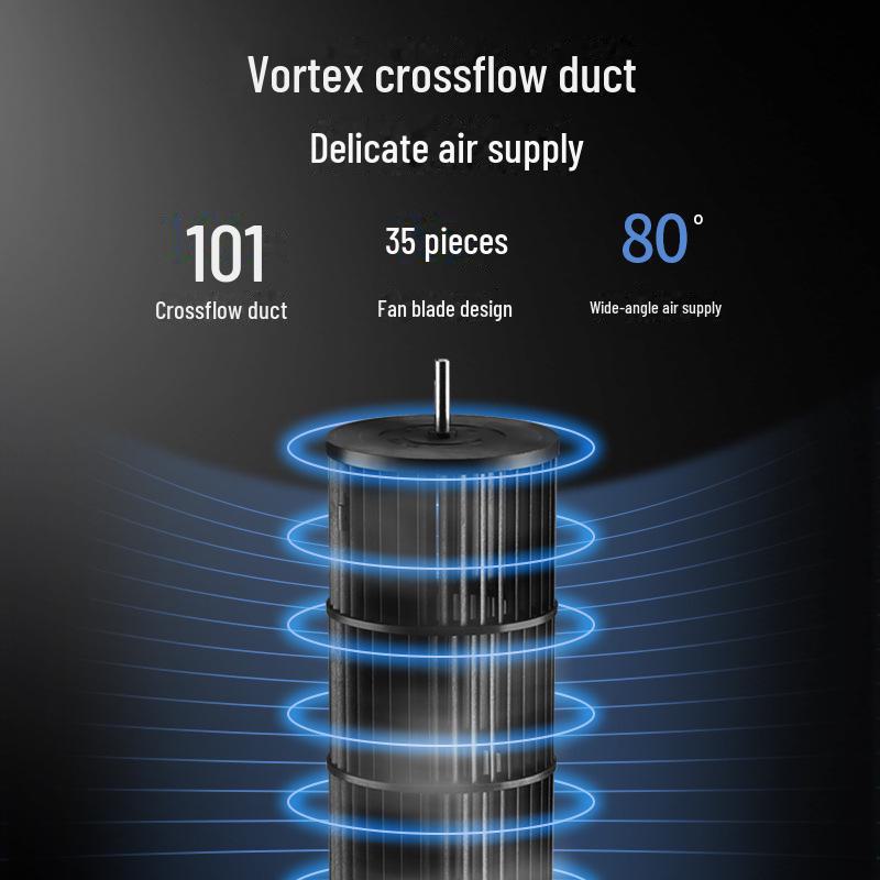 Water-Cooled Tower Fan with Remote Control and Leafless Design