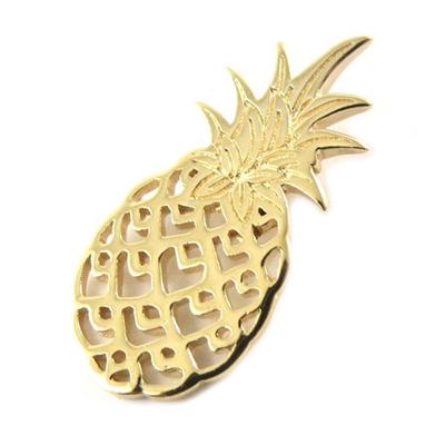 [P0722] - Gold Plated 'Pineapple' Pendant