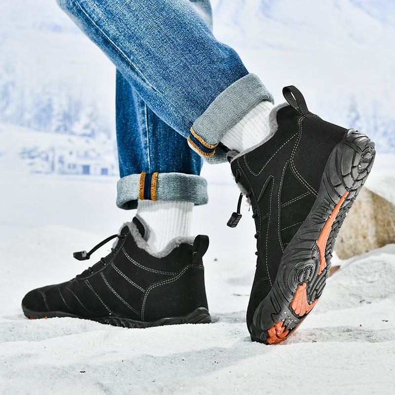Neue Winterstiefel Herren Schnee Freizeitschuhe Outdoor Wasserdicht Arbeitsschuhe Rutschfest und Abriebfest Tägliche Outdoor Schneestiefel