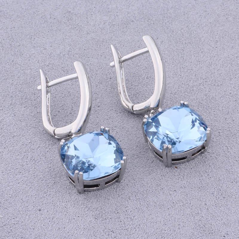 

Геометричні сережки з цирконію солодких кольорів для жінок - Модний ретро стиль