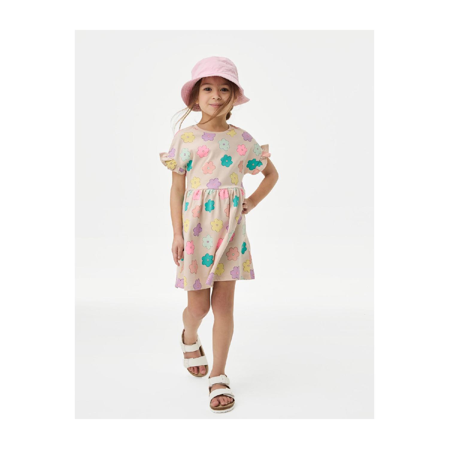 

Платье из чистого хлопка с короткими рукавами (там же 2-7) 2-3 белый