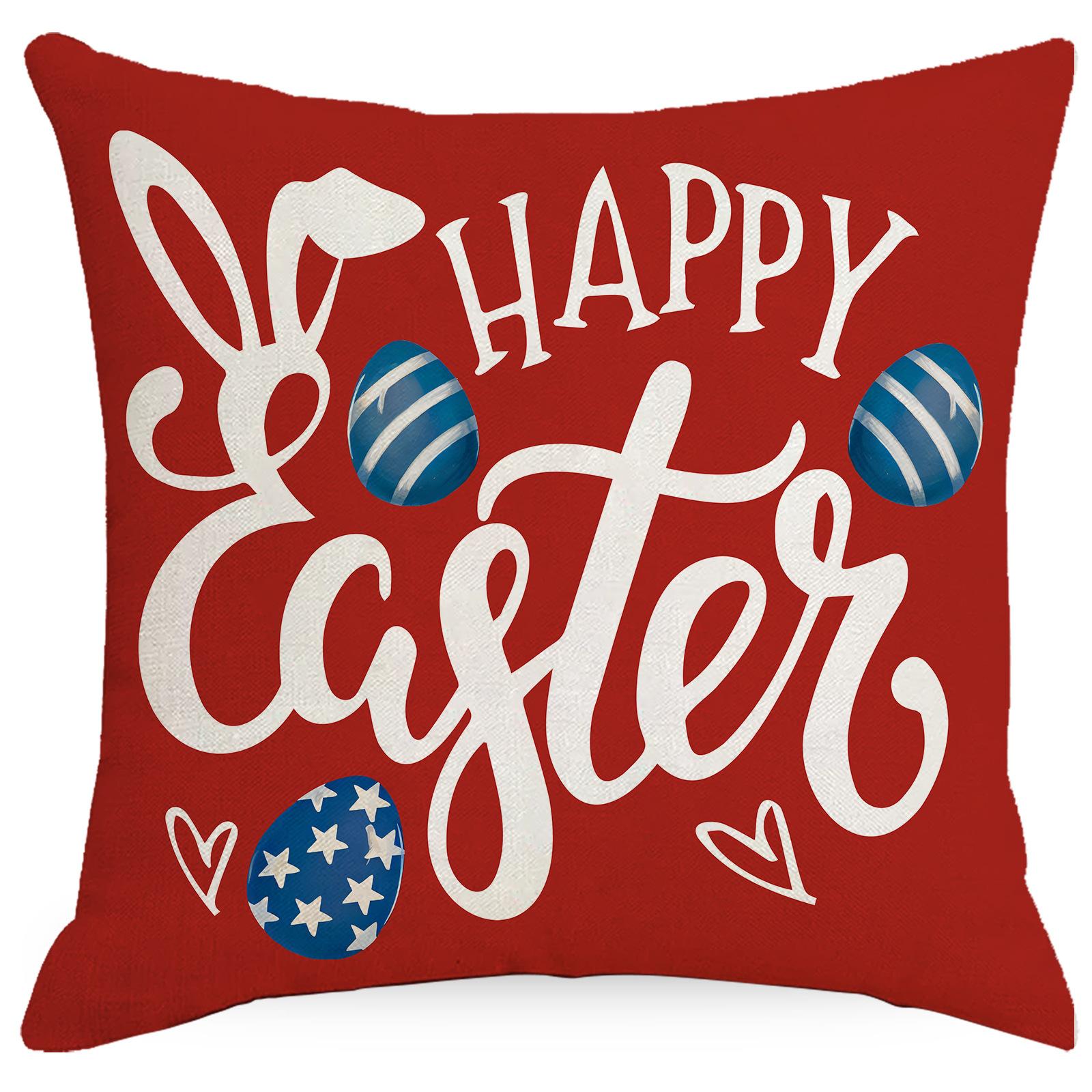 

New Creative Rabbit Letter Linen Pillowcase Home Living Room Sofa Cushion Pillowcase 45 * 45Cm