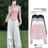 Summer UPF50+ UV Protection Sunscreen Jacket Waist Slim Ice Silk Breathable Casual Top
