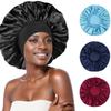 35cm Solid Color Wide-Brim Hair Protection Sleep Cap - Fashionable & Stretchy Bonnet