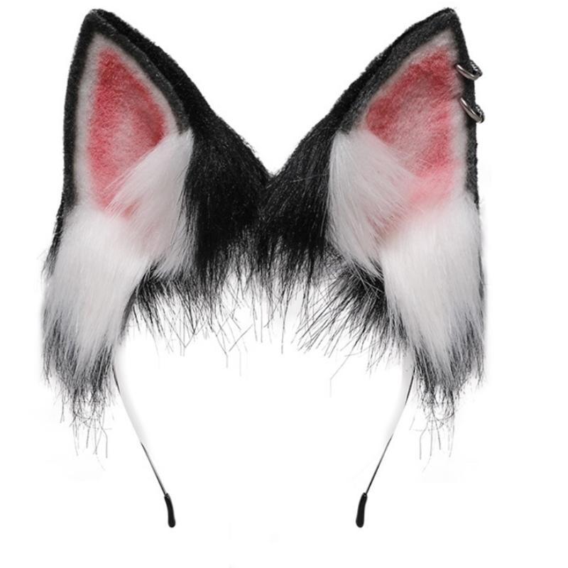 Adult Children Cartoon Fox Ears Shaped Headband Plush Hair Hoop Live Broadcast Rave Christmas Cosplay Party Headpieces