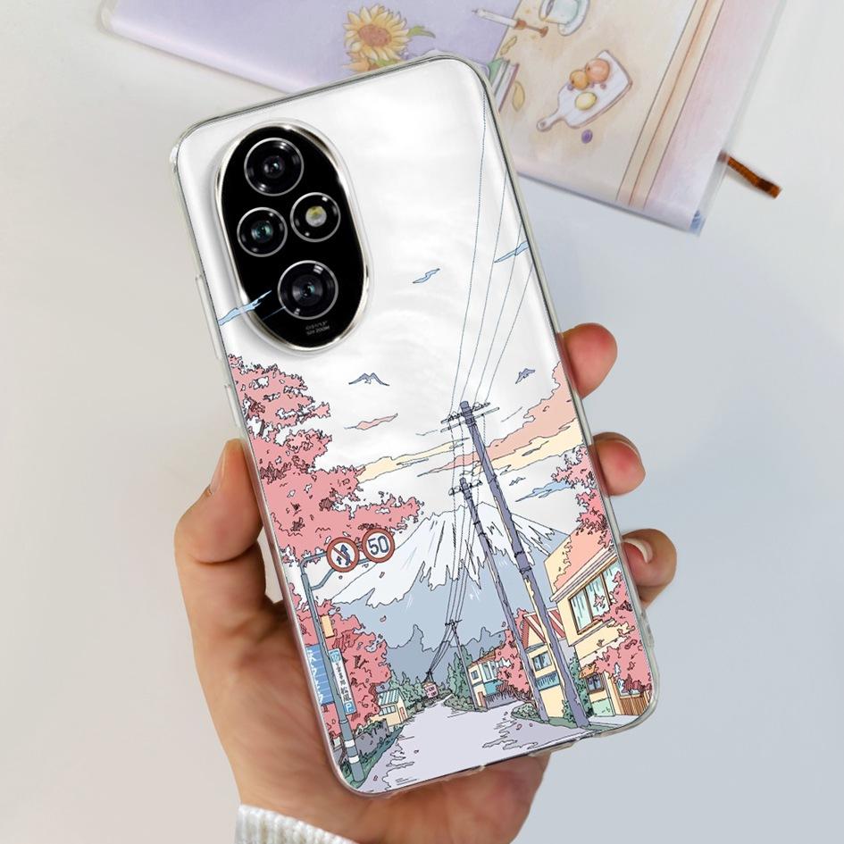 For Huawei Honor 200 Pro 5G Case New Stylish Flower Slim Soft Clear Silicone Phone Cover For Honor 200 Pro Bumper Honor200 Coque