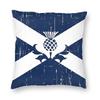 Saltire Scottish Flag Thistle Square Pillowcase Polyester Linen Velvet Printed Zip Decorative Sofa Cushion Case Wholesale 45x45