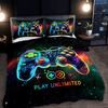 Game Controller Printed Bedding Set Three-Piece Set Suitable For Family Dormitory Duvet Cover