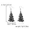 Cute White Acrylic Mushroom Flower Ghost Dangle Earrings for Women Punk Black Skull Tree Halloween Earring Party Jewelry Gift