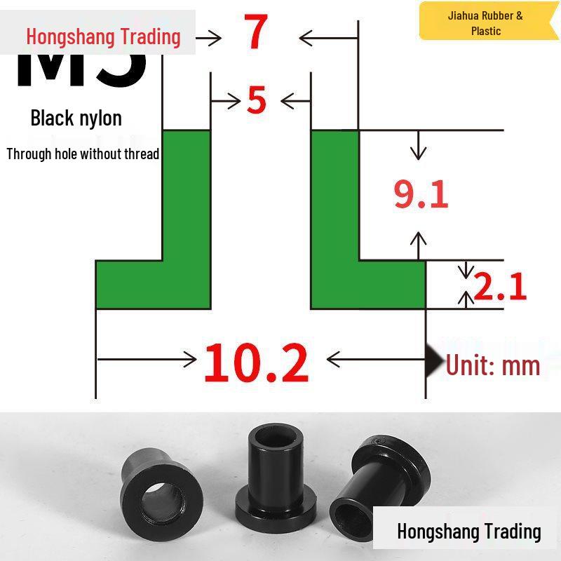 Step T-Shaped Nylon Insulating Bushing Washer, M3-M35 Thread Protection Spacer