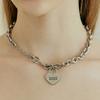 [SET] Signature Logo Heart Chain Toggle Surgical Necklace + Bracelet