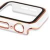 2in1 Case + Tempered Glass for Apple Watch 4/5/6/SE 44mm, White / Gold