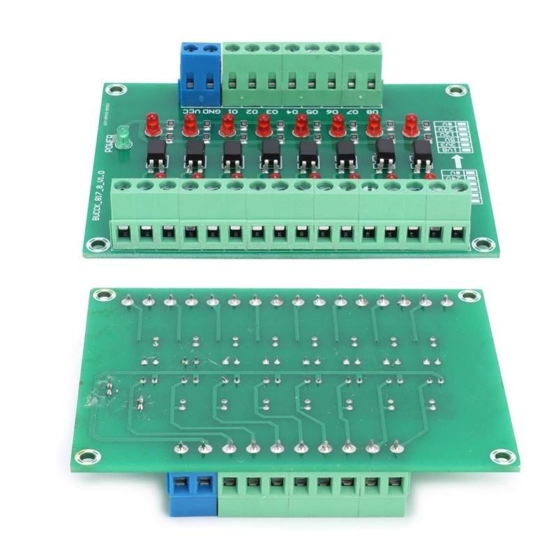 Optical Isolation Module Limit Switching Frequency 20KHZ 12V To 3.3V 8 Channel Optocoupler PLC Signal Converter Board