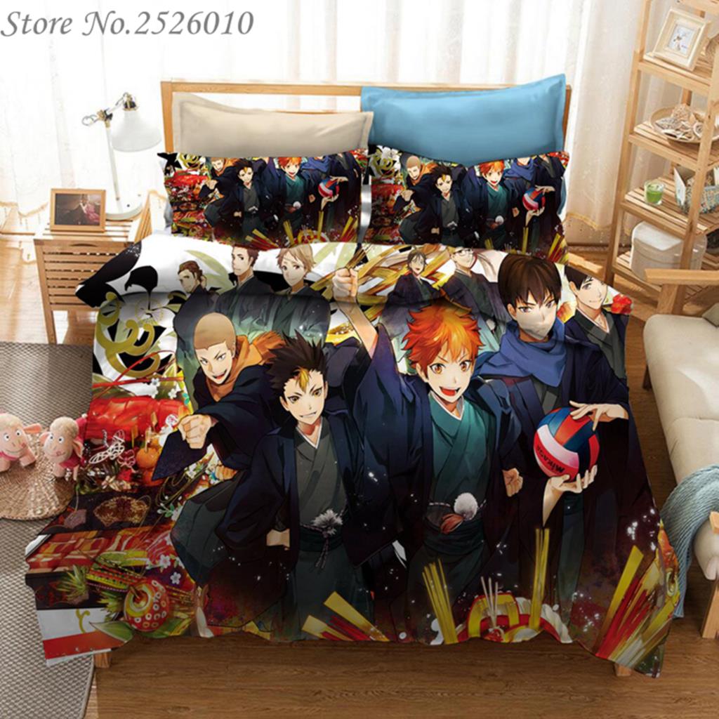 Anime Haikyuu 3D Print Bedding Collection Duvet Cover Collection With Bed Linens Bedclothes Home Textile Twin Full Queen King Size