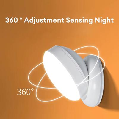 360° Rotatable Motion Sensor LED Night Light USB Rechargeable Wireless Wall Lamp Sound Light Control for Bedroom Corridor Home