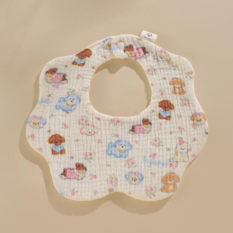 Soft Six-Layer Pure Cotton Baby Bib - Gauze Newborn Saliva Towel