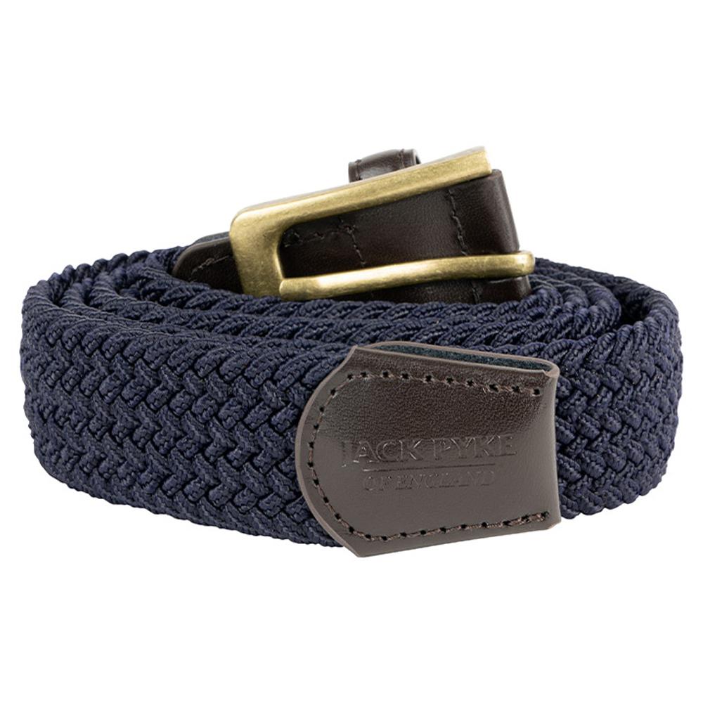 Jack Pyke Mens Countryman Leather Trim Elasticated Waist Belt