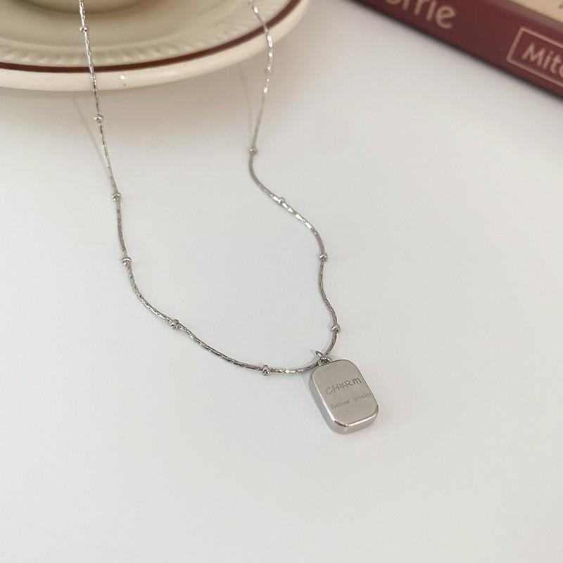 Retro Bow Flower Tiger's Eye Stone Water Drop Necklace Clavicle Chain Cold Wind Necklace Women