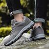 Fashion Hiking Shoes Men Outdoor Low-top Hiking Boots Leather Men's Trekking Shoes Plush Warm Walking Male Sneakers Big Size 48 49 50