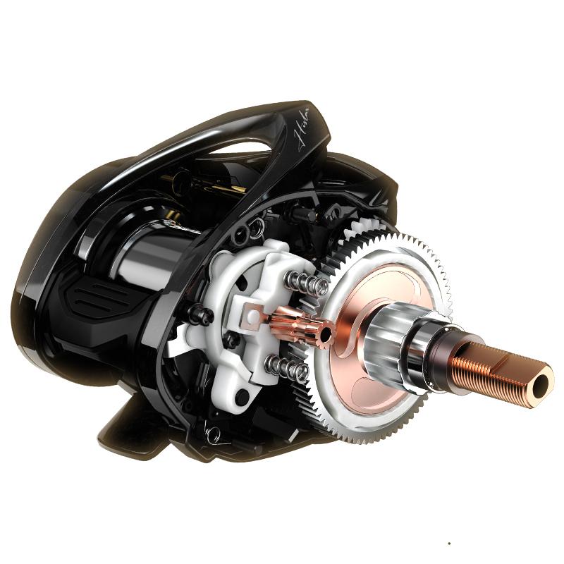 Portable Spinning Reel Carbon BFS NMB SIC BB 3D Dynamic Suspension Magnetic Brake 8.1:1 Ratio 4KG Drag Power Baitcasting Fishing Reel 6+1BB Lure Reel