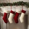 Reusable Christmas Gift Socks Large Size Xmas Gift Bag Knitted Christmas Stocking  New Year