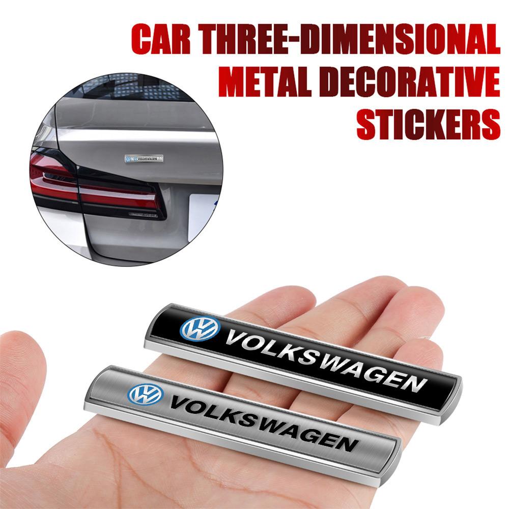 For Volkswagen iro2Car Styling Metal Body Fender Side Window Emblem Sticker valve cap for Volkswagen VW GTI Bora MK7 Golf 5 MK6 Touareg Passat Polo