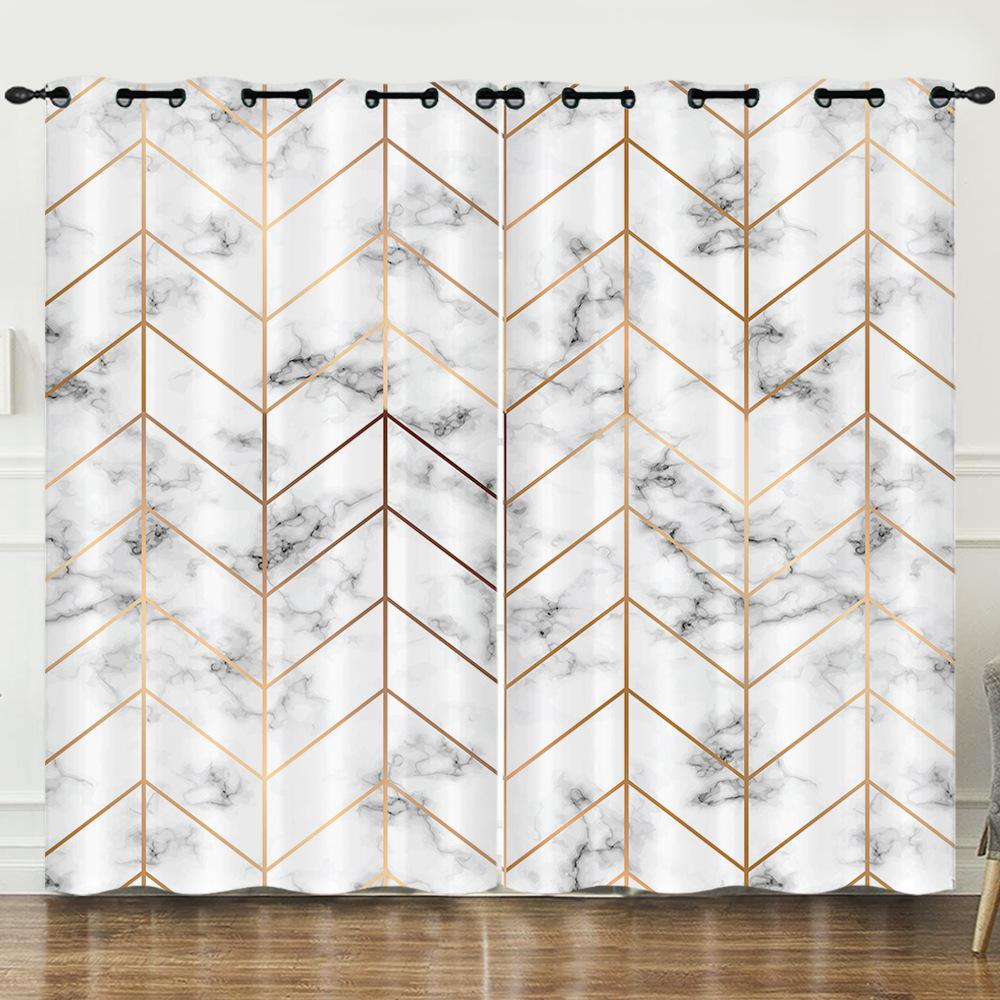 Curtain Ethnic Style 3D Digital Printing Blackout Curtain Punching